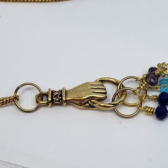 ARTISAN Goldtone Dangling Beads Necklace - Picture 6 of 7